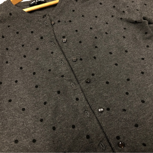 Ladies Charcoal Grey Knit Cardigan Sweater, Sz Med, - Picture 10 of 10